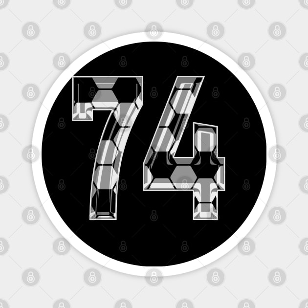 Soccer Number 74 Soccer Jersey #74 Soccer Mom Player Fan Magnet by TeeCreations